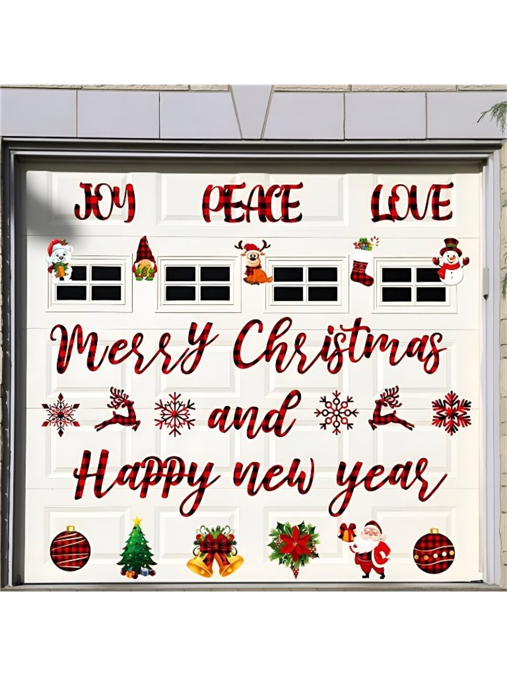 30 Pcs Christmas Garage Door Magnet Decorations Merry Christmas Winter Snowman